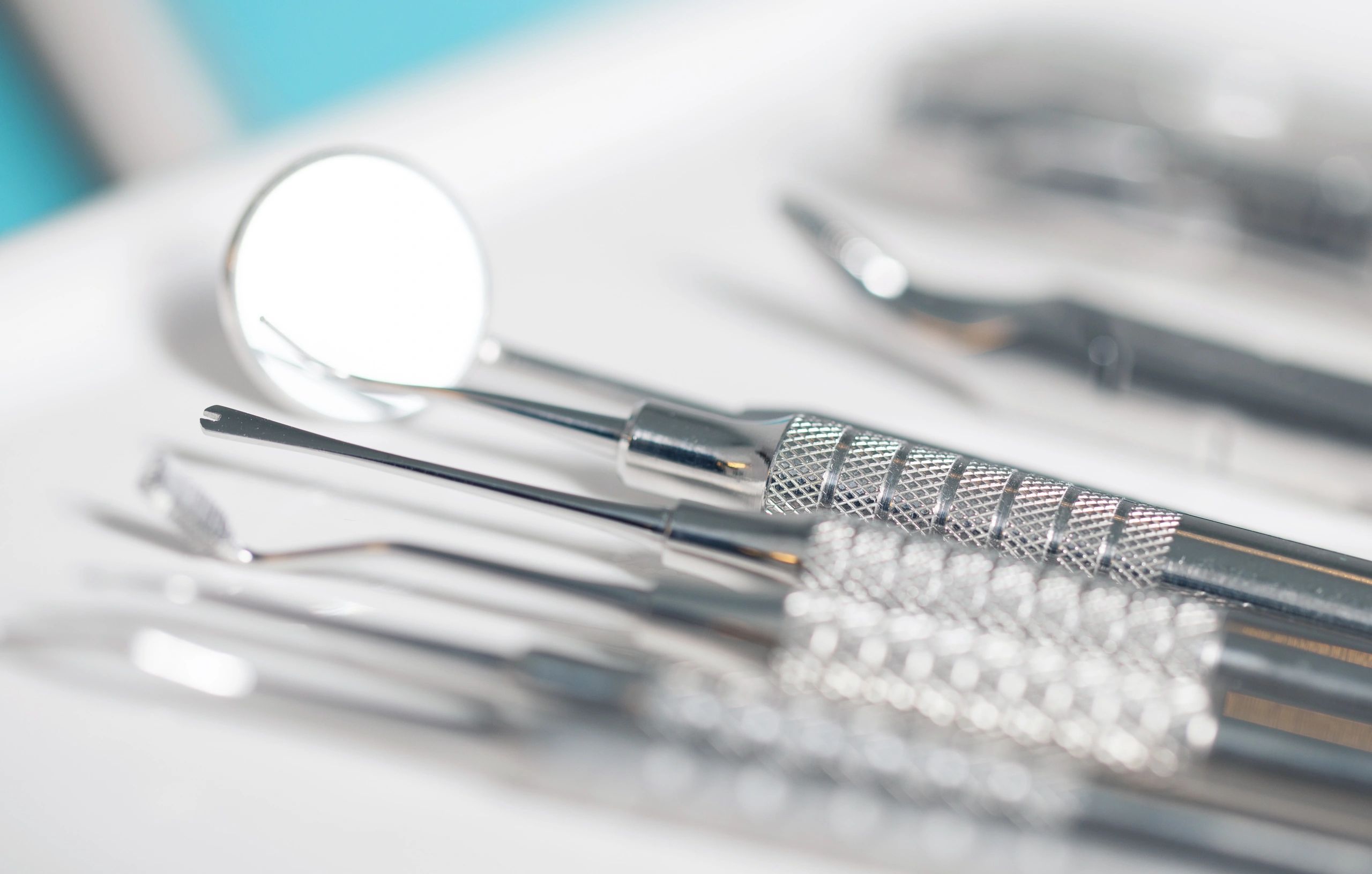 Sterilized dental instruments prepared for clinical use